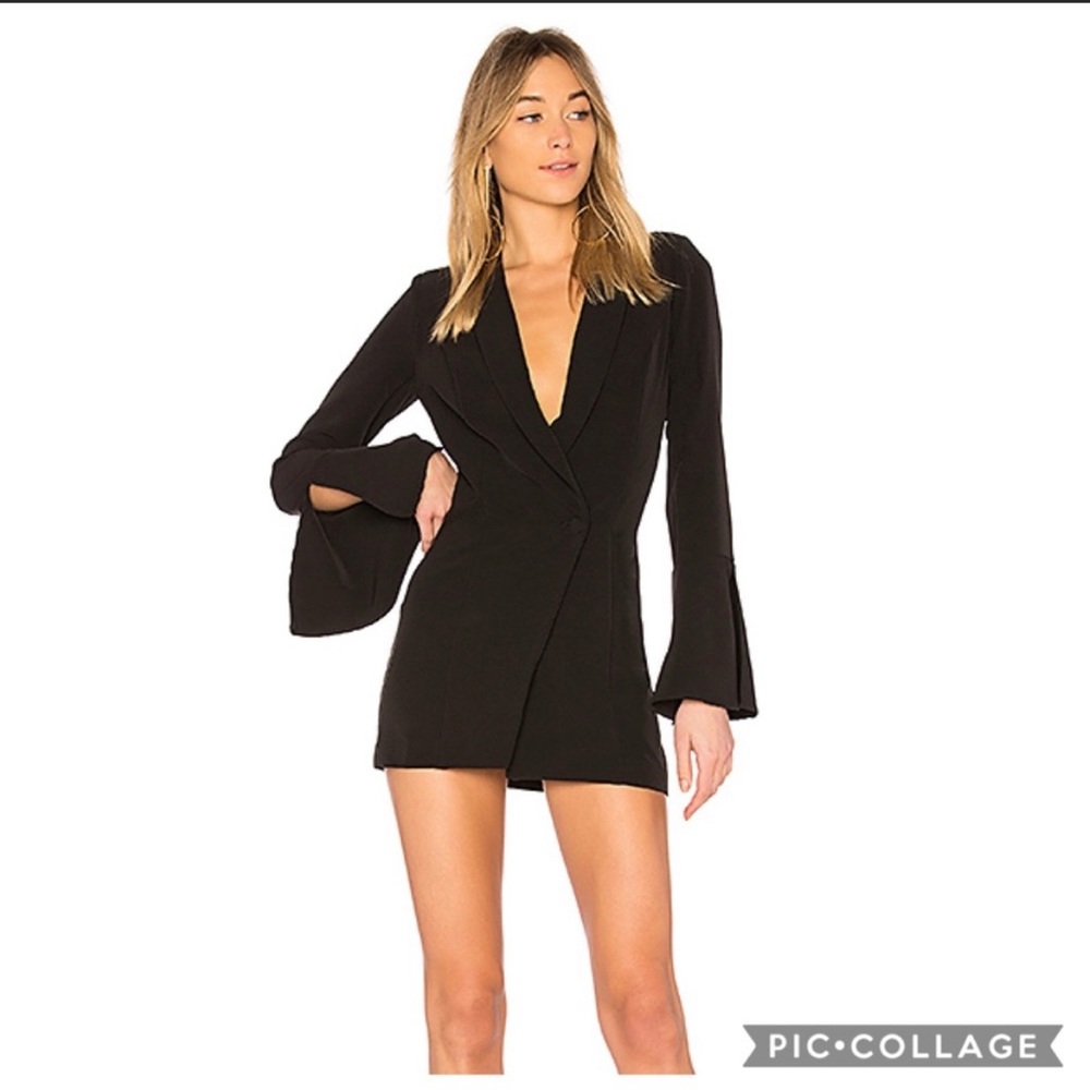 NBD Como La Flor Black Suitdress